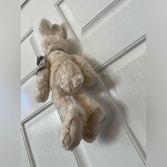 GUND Easter Bunny Plush Bunny Rabbit Plush Floral Cotton Bow Tie 14” - Picture 5 of 6